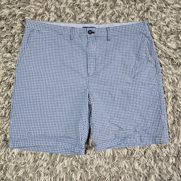 Tommy Hilfiger Other - Tommy Hilfiger Mens Blue Gingham Check Chino Shorts Size 40 78J4911-410 Stretch